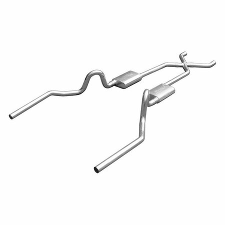 PYPES PERFORMANCE EXHAUST 409 Stainless Steel Pipe Crossmember-Back Exhaust System with Split Rear Exit PYPSGA10S